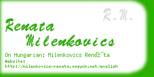 renata milenkovics business card